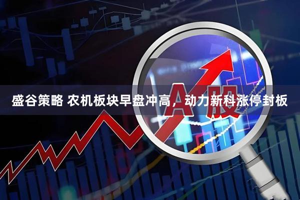 盛谷策略 农机板块早盘冲高，动力新科涨停封板